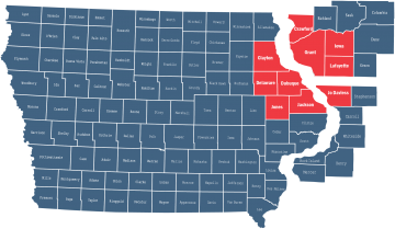 Map of Coverage area